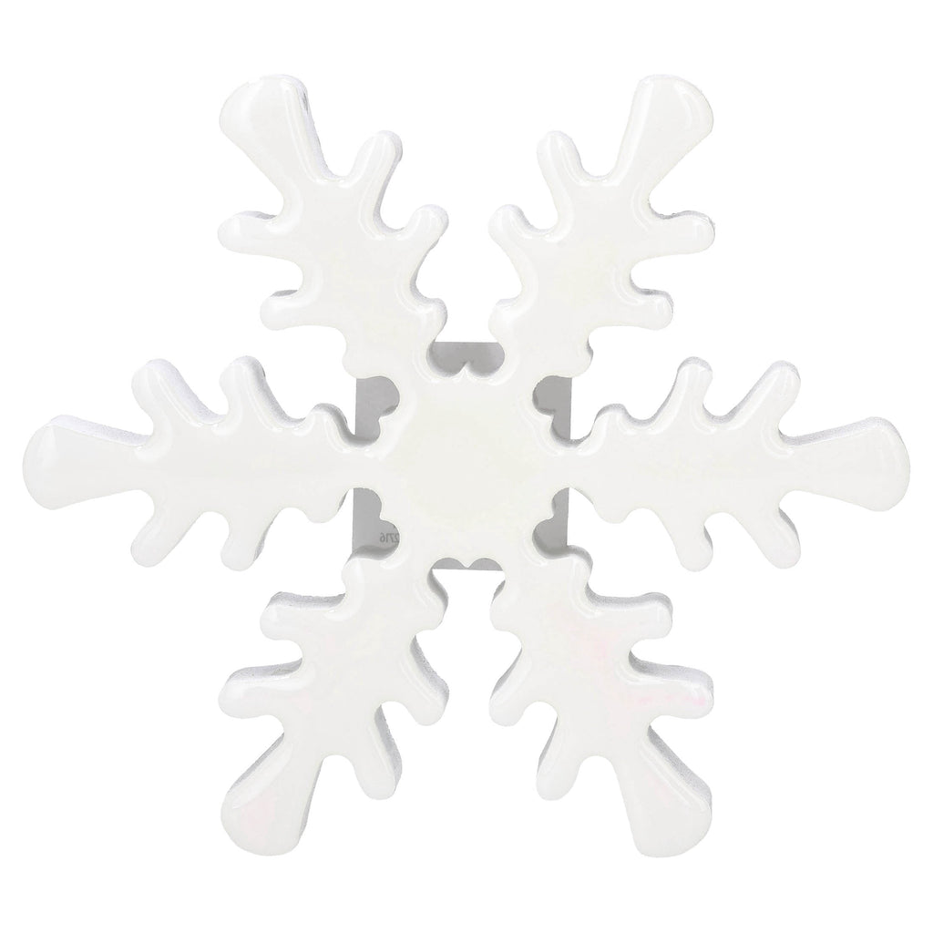 Small Wood Snowflake Christmas Decoration, White, 6", by Holiday Time