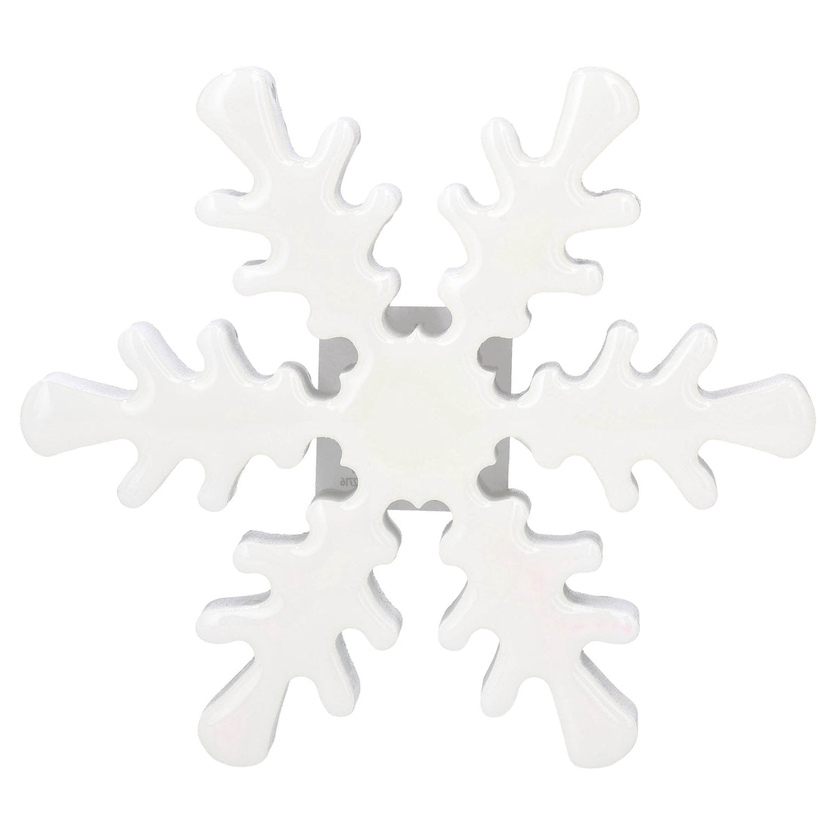 Small Wood Snowflake Christmas Decoration, White, 6", by Holiday Time