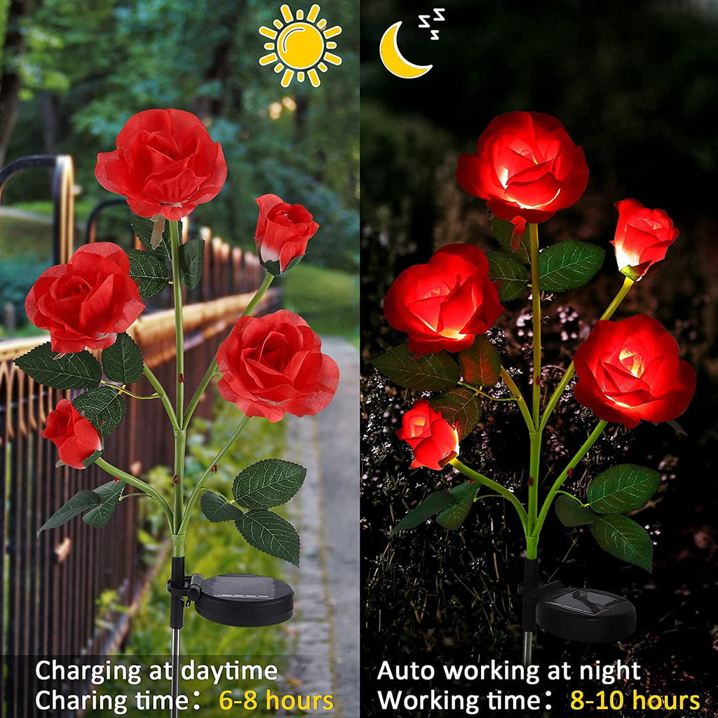 Qishi Solar Red 1.2 V LED Landscape and Walkway Light (2 Pack)