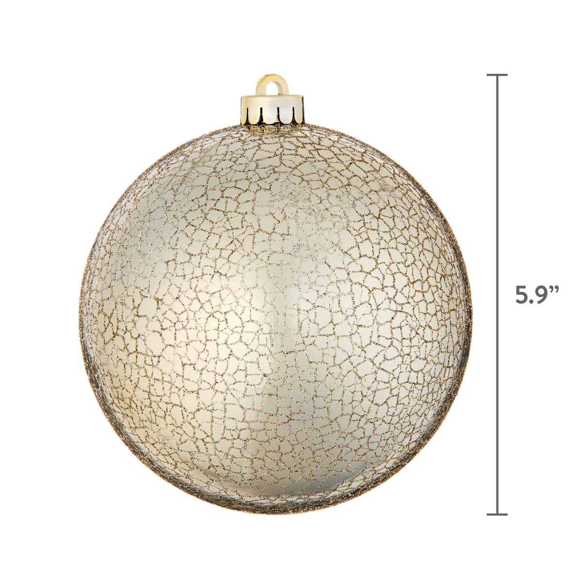 4-Count Champagne and Cream Ball Shatterproof Christmas Ornaments, 6", by Holiday Time