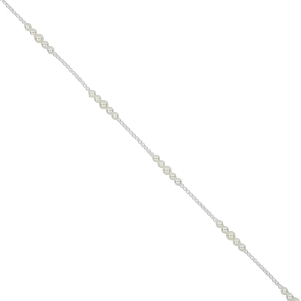 Plastic Bead Mini Christmas Garland, White, 6', by Holiday Time
