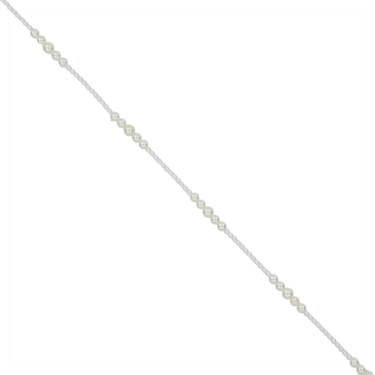 Plastic Bead Mini Christmas Garland, White, 6', by Holiday Time
