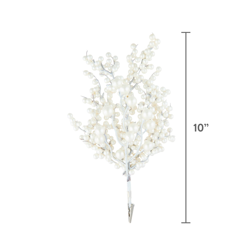 Cream Berry Decorative Christmas Pick, 10", by Holiday Time