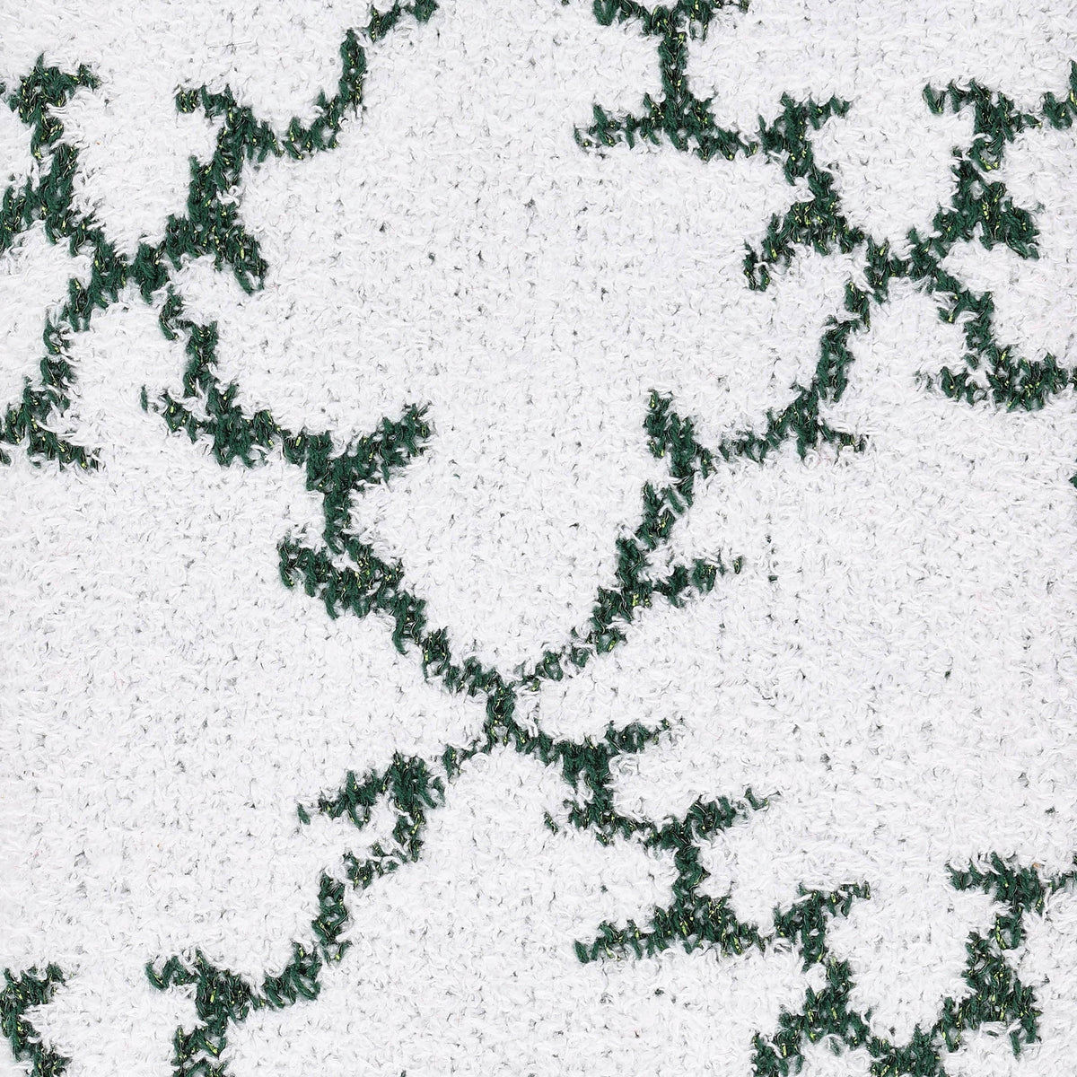 Knit Trellis Christmas Stocking, Green and White, 19", by Holiday Time