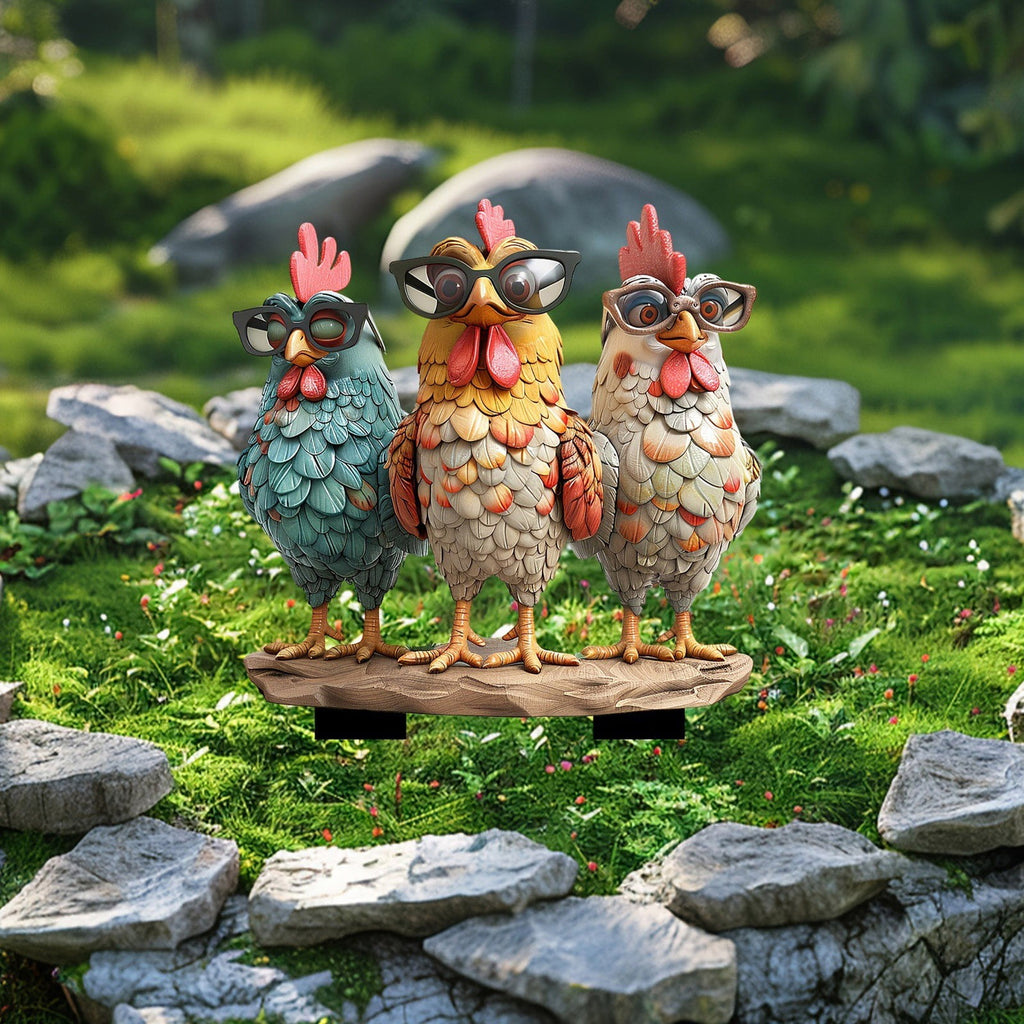 Nkmbld Clearance & Promo! Garden Ornaments, Garden Sculpture Acrylic Potted Plants and Courtyard Decorative Floor Tiles, Housewarming Ornament for Patio, Lawn, Yard, Pathway