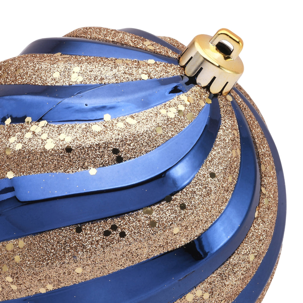 4-Count Champagne and Cream Ball Shatterproof Christmas Ornaments, 6", by Holiday Time