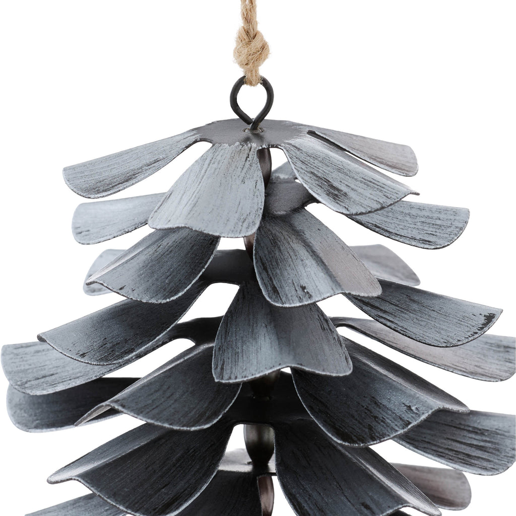 Silver Metal Pinecone Christmas Ornament, 4.3", by Holiday Time