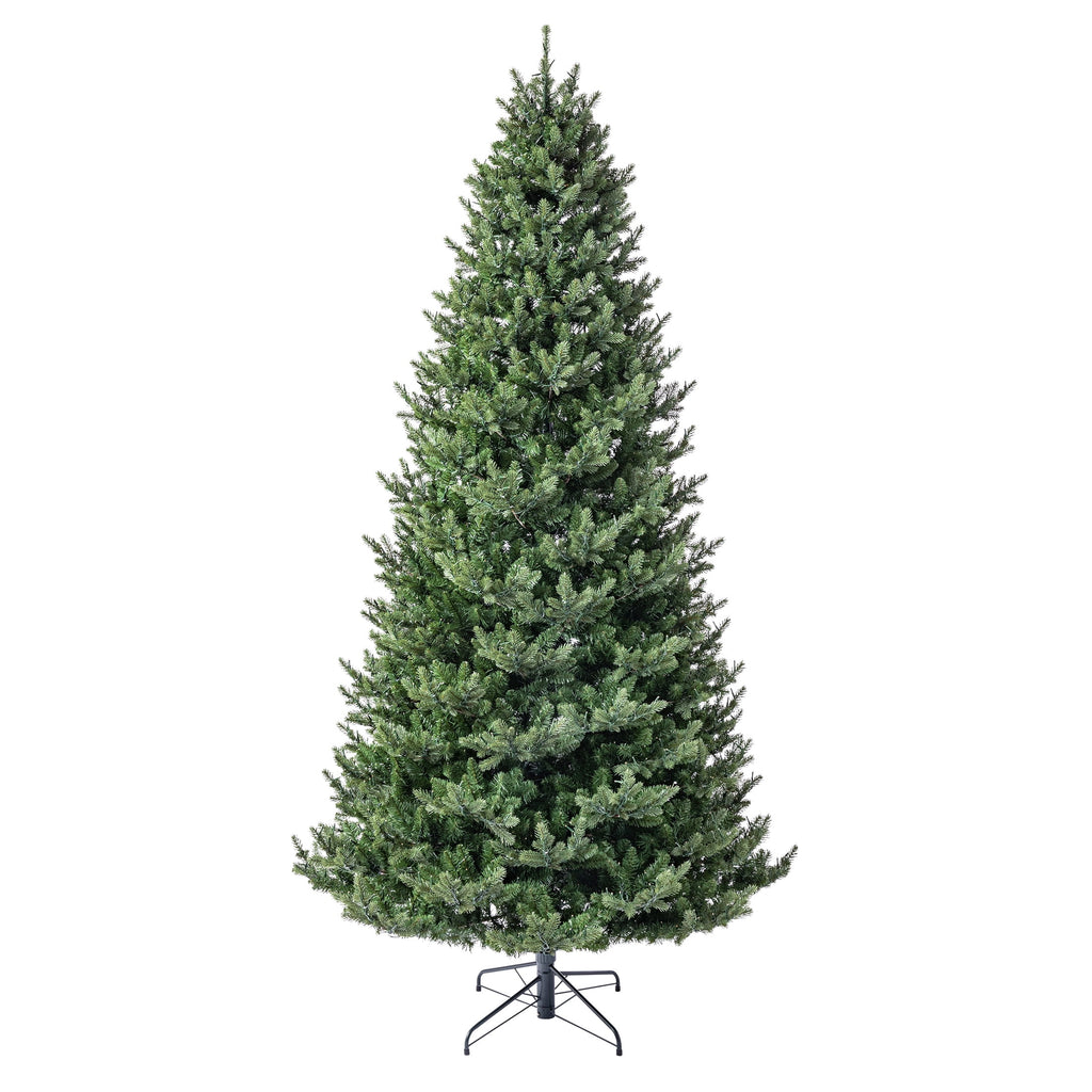 My Texas House 9' Pre-Lit Grand Spruce Green Artificial Christmas Tree with LumaDazzle Color-Changing Twinkle LED Lights, Quick Set, and Stand