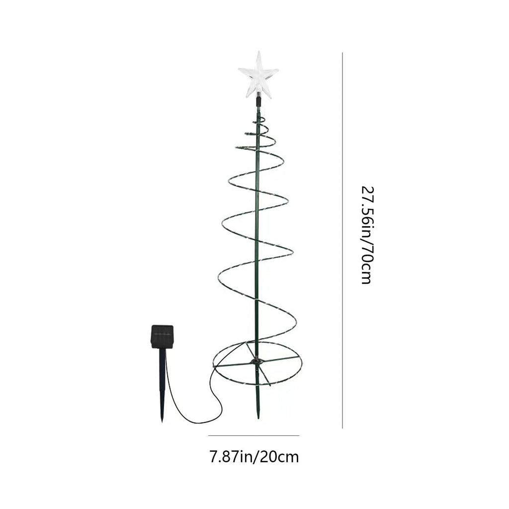 AuroraX Christmas Tree Christmas Decorations DIY 8 Lighting Modes Solar Waterproof Lighted Holiday Yard Stakes Indoor Outdoor Lights Patio Christmas Decorations