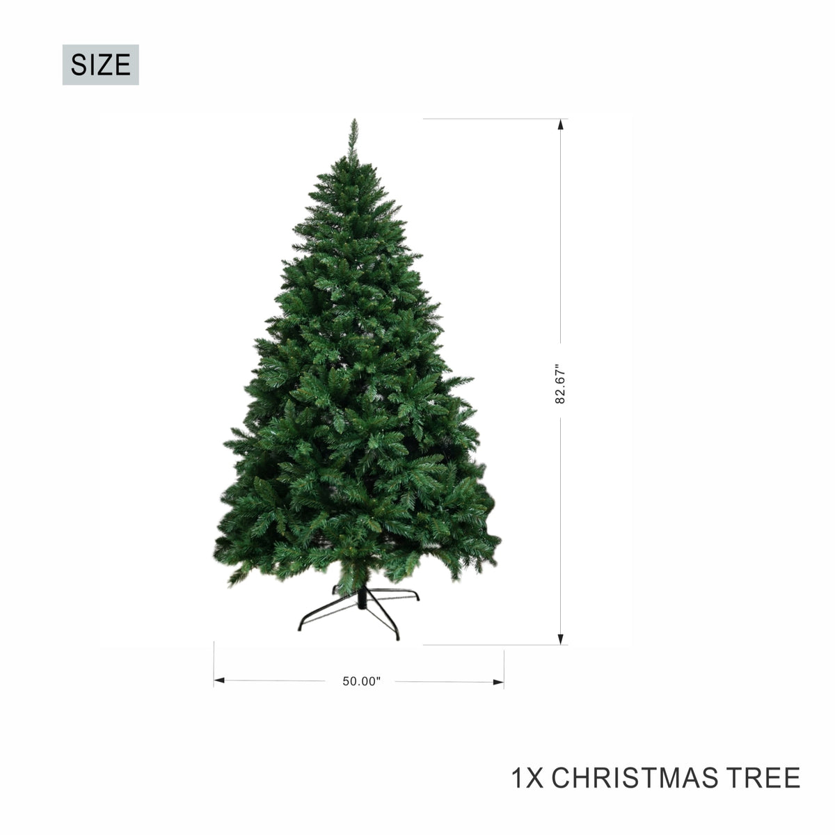 6' Premium Pine Artificial Christmas Tree with Hinged Branches & 60 Pine Cones