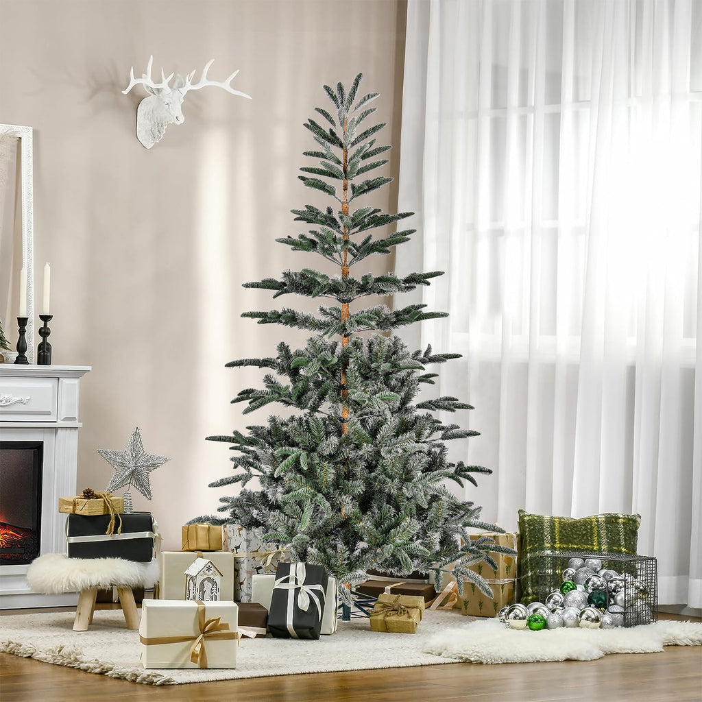 Fenbeli 6ft Artificial Christmas Tree with Metal Base, Indoor Outdoor Green