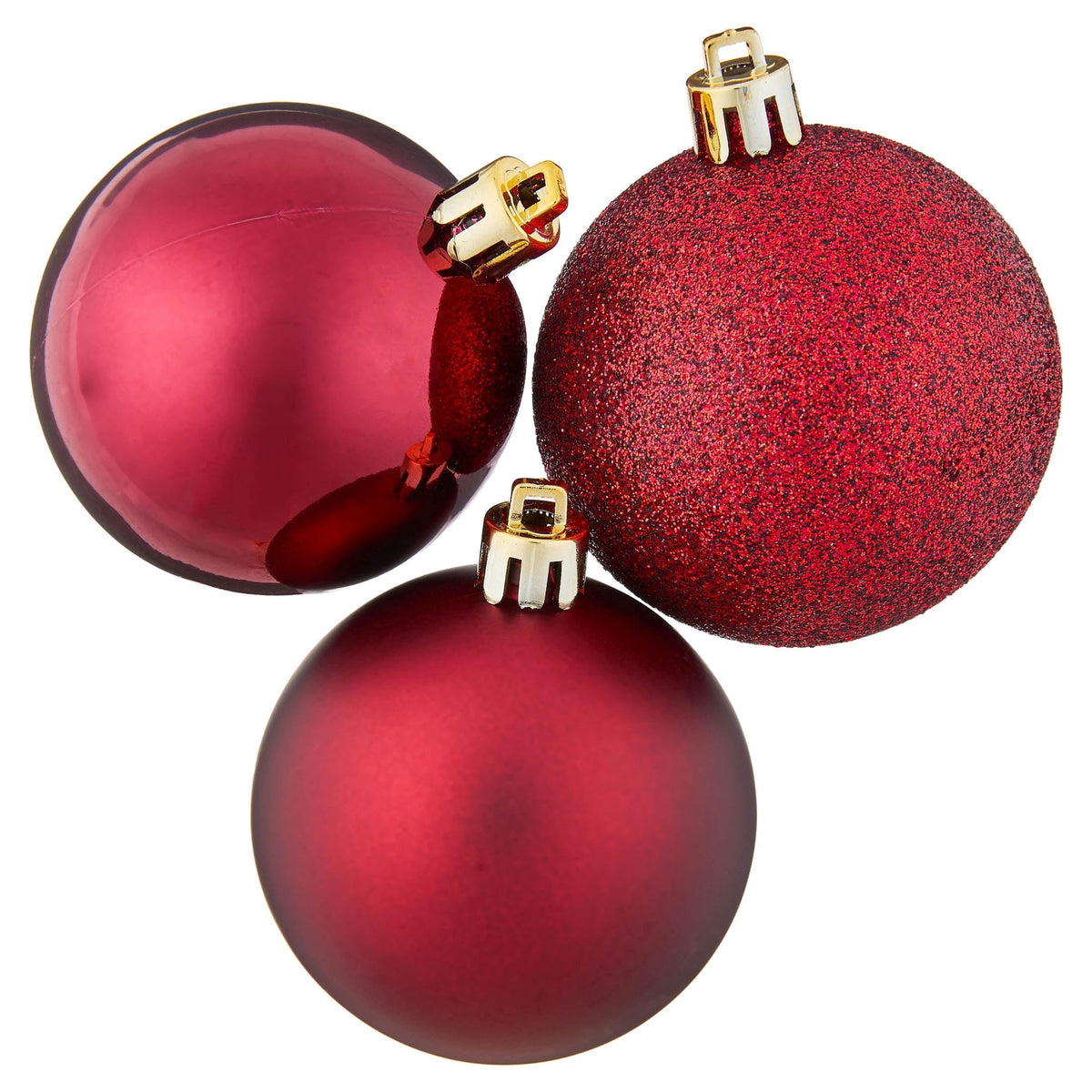 24-Count Red/Green/Gold Ball Shatterproof Christmas Ornaments, 2.8", by Holiday Time