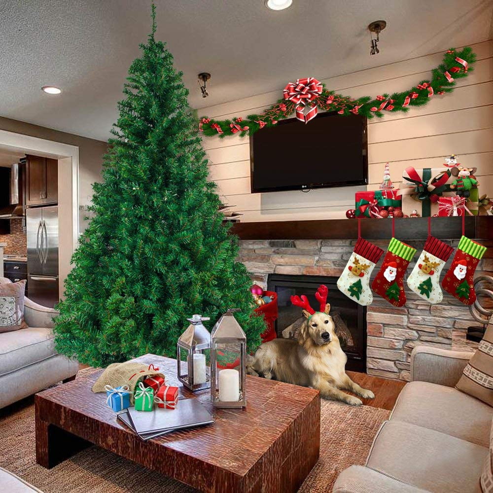 Ktaxon 7ft Artificial Full Christmas Tree with 1200 Tips, Holiday Xmas Tree for Home Party Decoration, Includes Stand