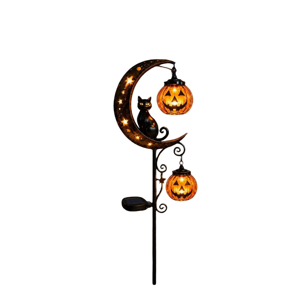 Stijggn Halloween Pumpkin Stake Solar Garden Lights, Waterproof Multi Branch Little Pumpkin Lantern Garden Stake Lights Outdoor Walkway Yard Garden Decoration