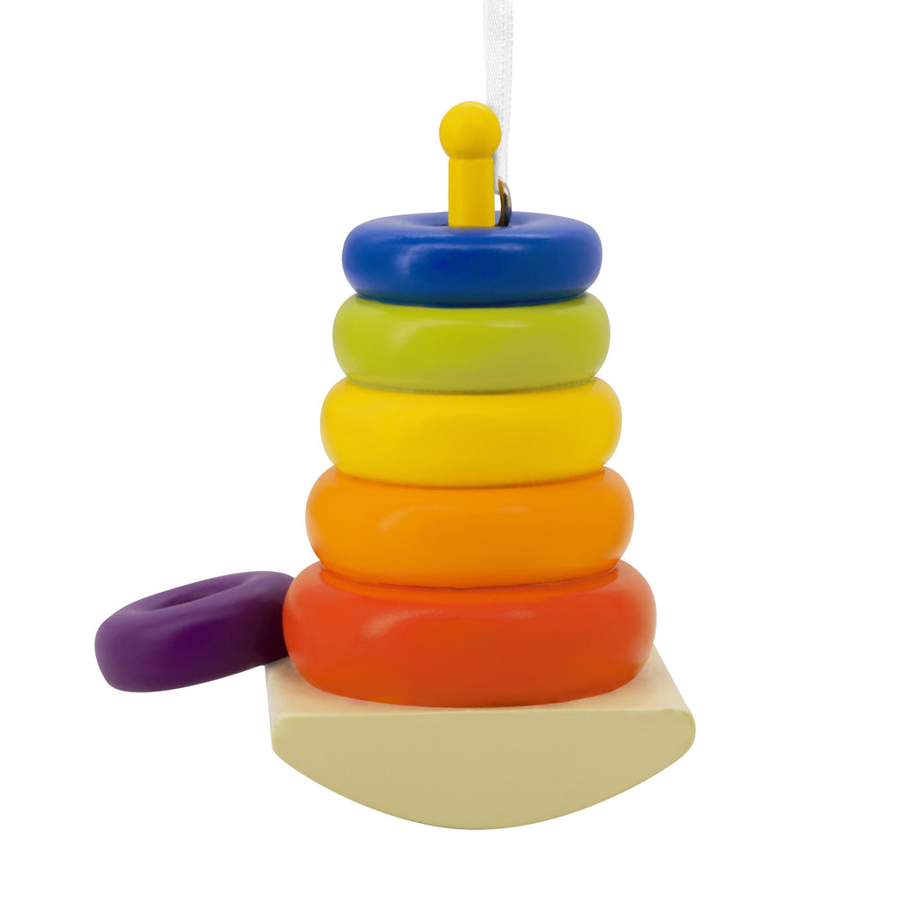 Hallmark Ornament (Fisher-Price Rock-A-Stack Baby's 1st Christmas), 1 Count