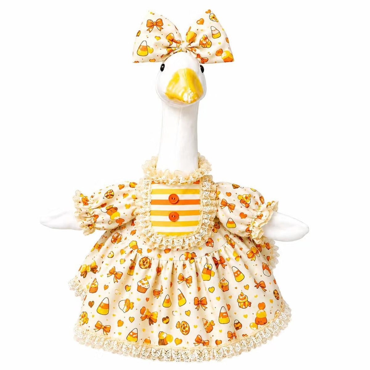Lzobxe Porch Goose Clothes, Casual Style Lawn Yard Garden Decor for 23" High Cement or Plastic Geese, Goose Costume for All Season and Occasiona