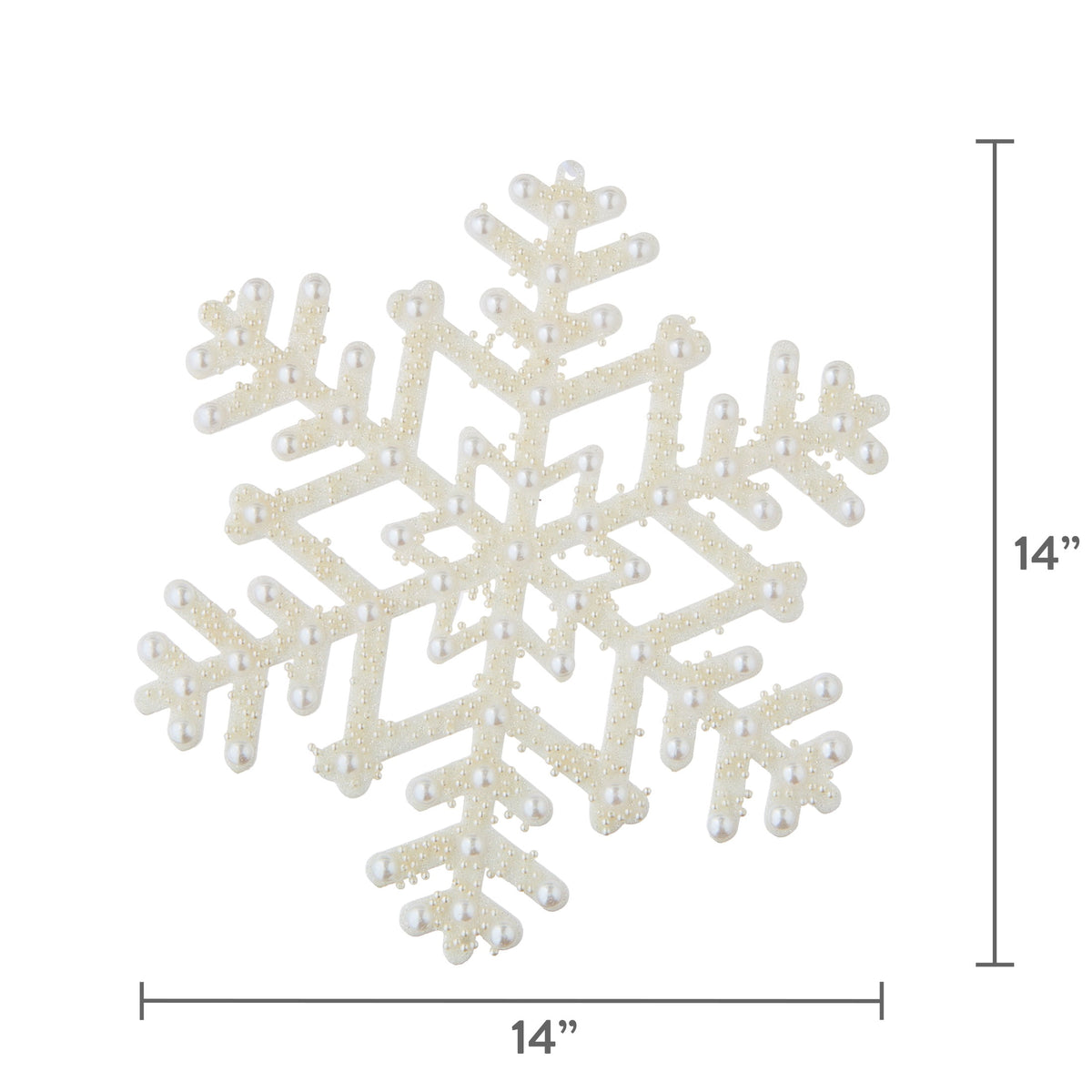 White Pearl Jumbo Snowflake Christmas Ornament, 14", by Holiday Time