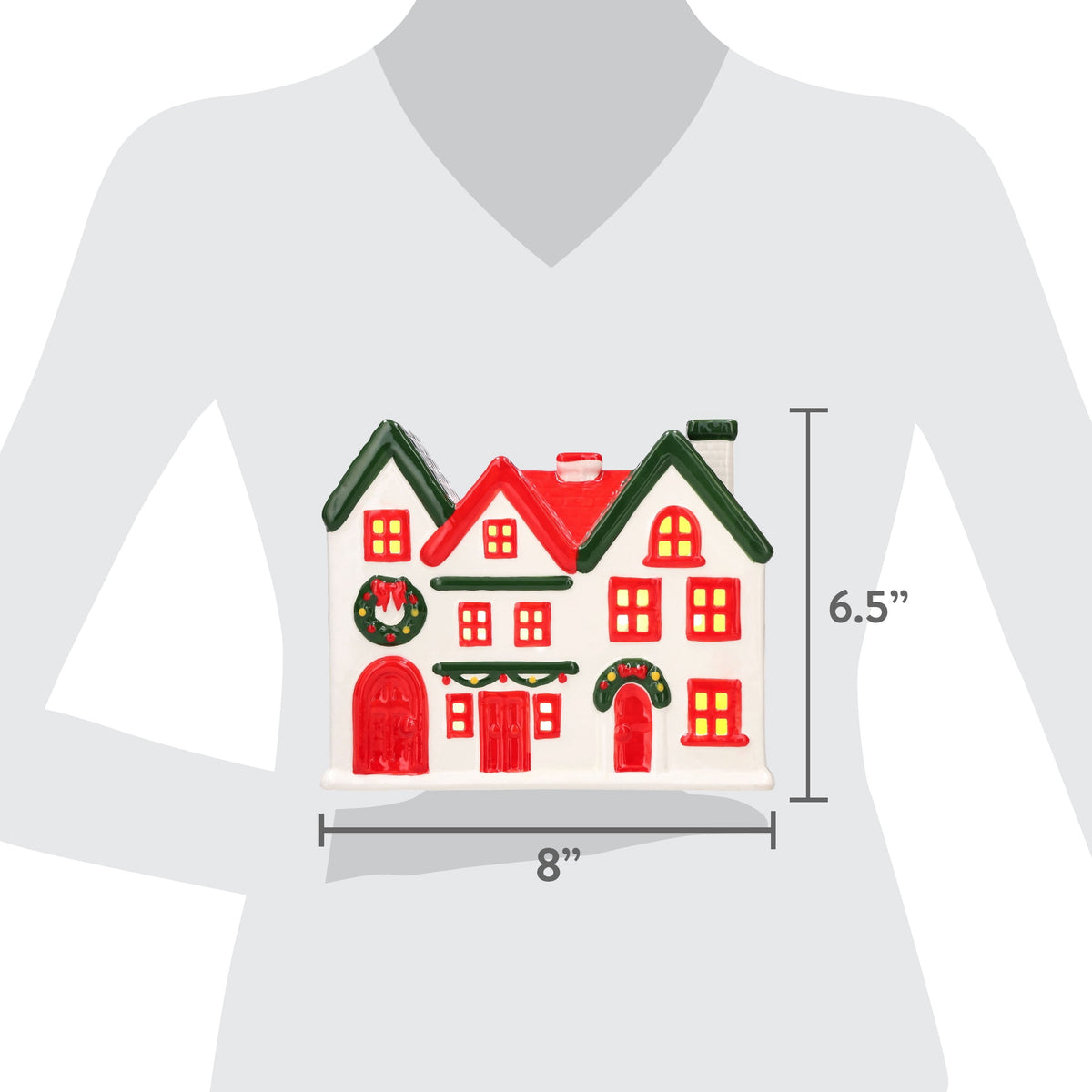 Light-Up House Christmas Decoration, Multicolor, 6.5", by Holiday Time