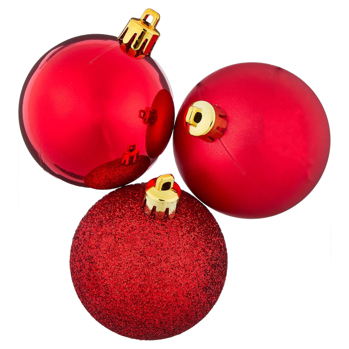 24-Count Red/Green/Gold Ball Shatterproof Christmas Ornaments, 2.8", by Holiday Time