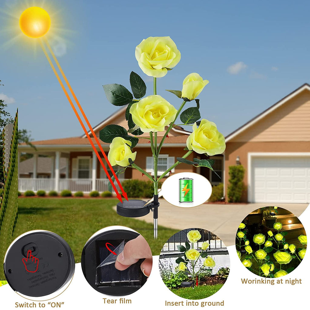 Qishi Solar Red 1.2 V LED Landscape and Walkway Light (2 Pack)