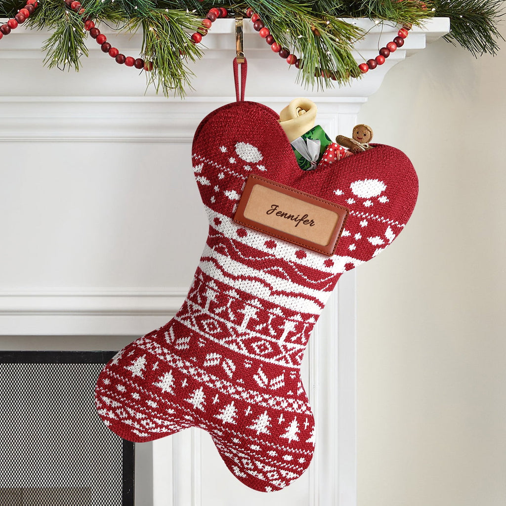 Ayieyill 6Pcs 18" Knit Christmas Stockings, Large Rustic Yarn Xmas Stockings for Christmas Family Holiday Decorations