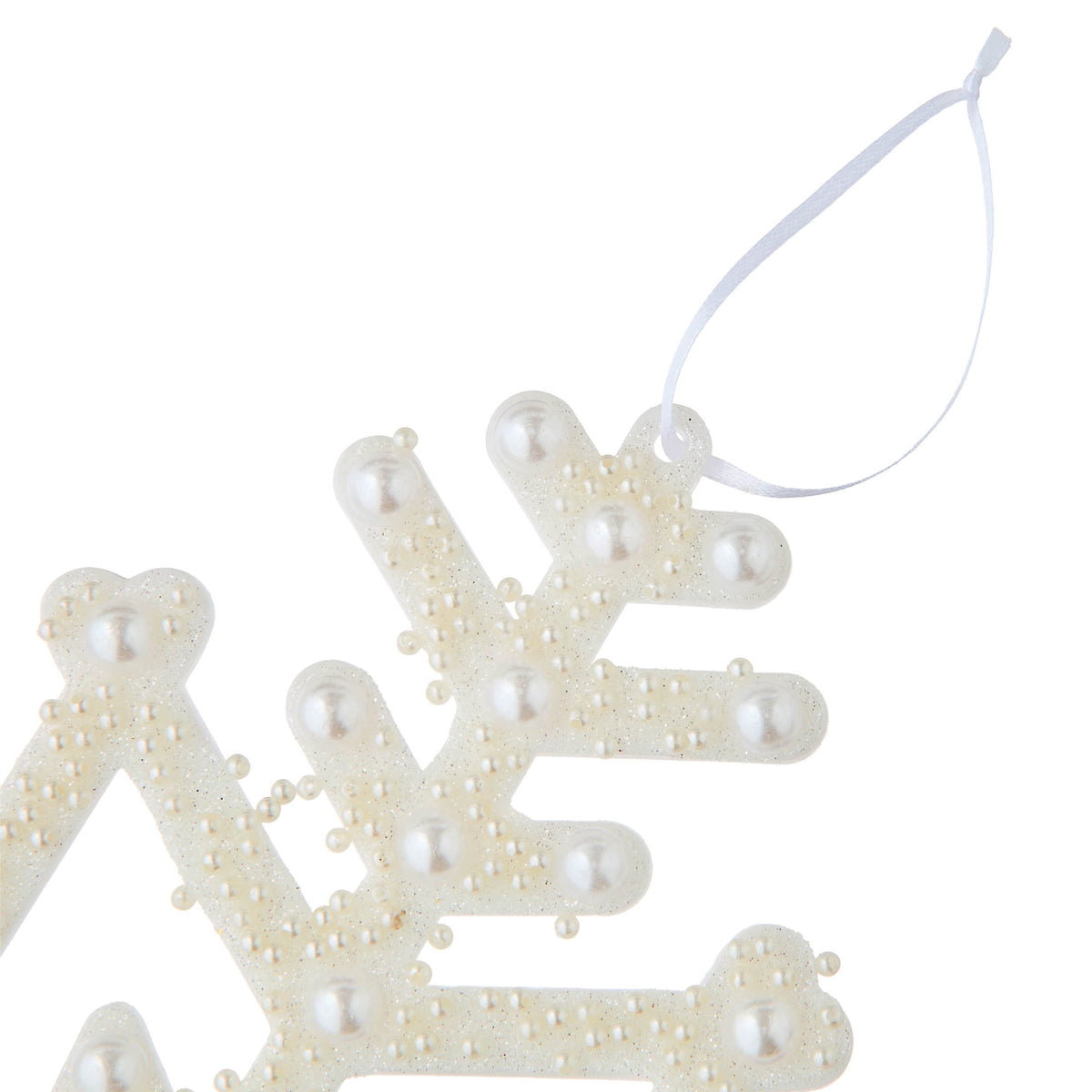 White Pearl Jumbo Snowflake Christmas Ornament, 14", by Holiday Time