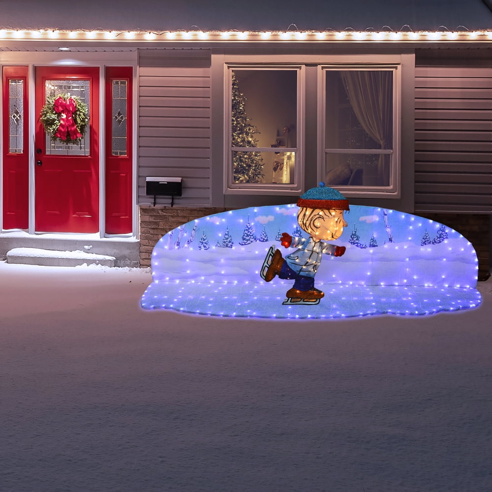 32INCH Skating Sally Peanuts 3D Lighted LED Holiday Charlie Brown Christmas Yard Decor