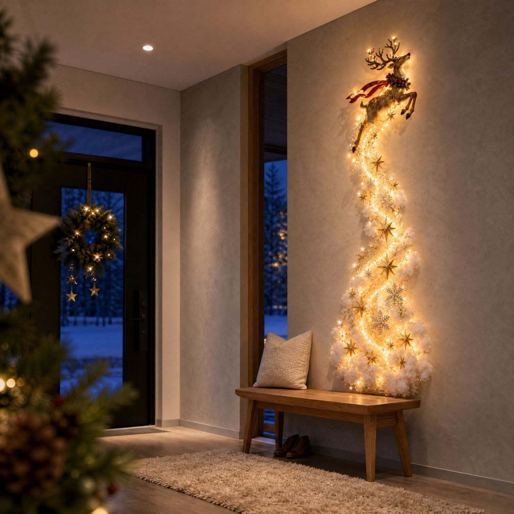 Snowman Magic Fountain, Flowing Snowflake LED Christmas Garden Light,Solar Power and Outdoor Garden Stake for Christmas Yard Decor