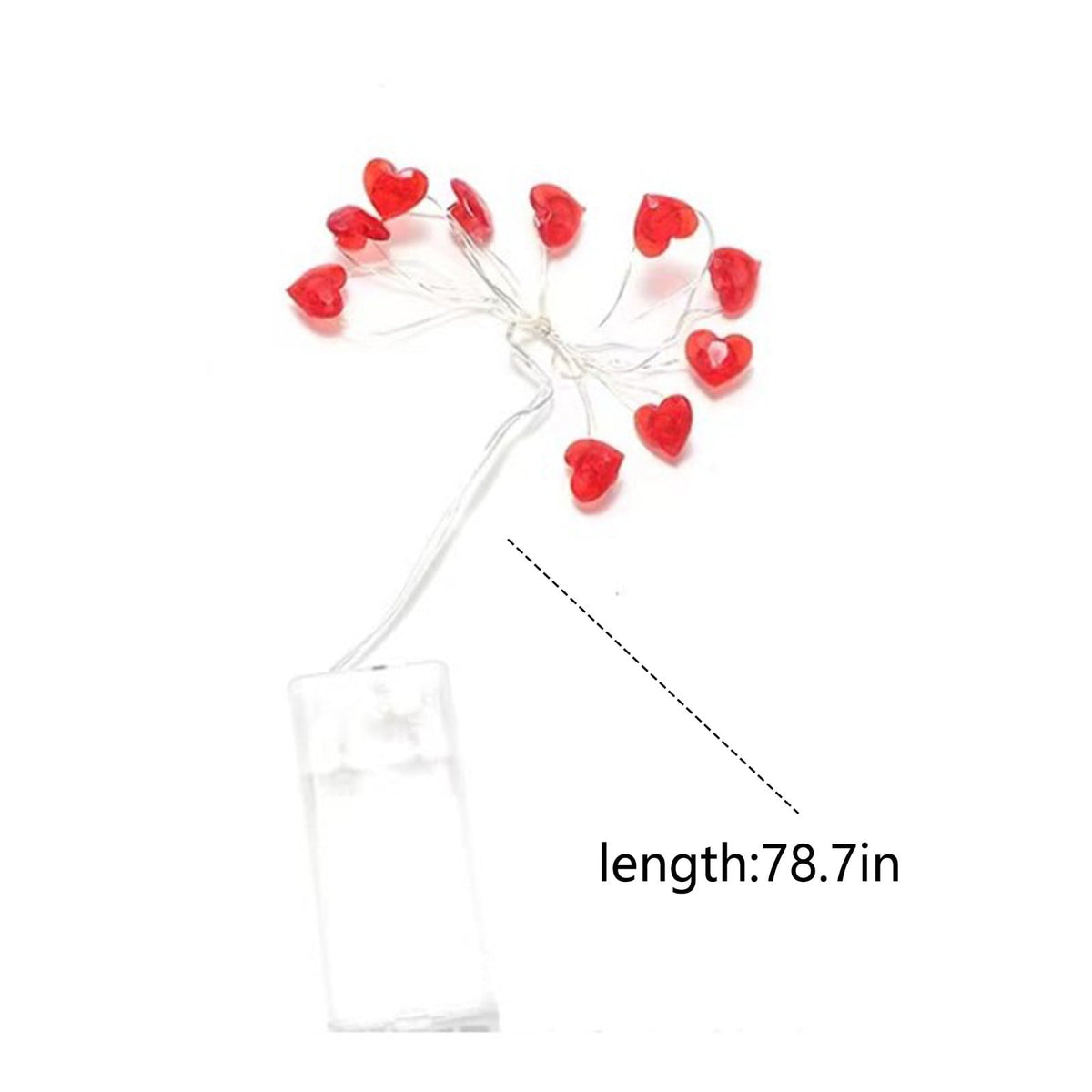 XGFHYJEH 10 LED 1.5M Valentine's Day Lights, Valentines Day Decorations Lights, Valentines String Lights, Valentine's Day Decor, Heart String Lights Red