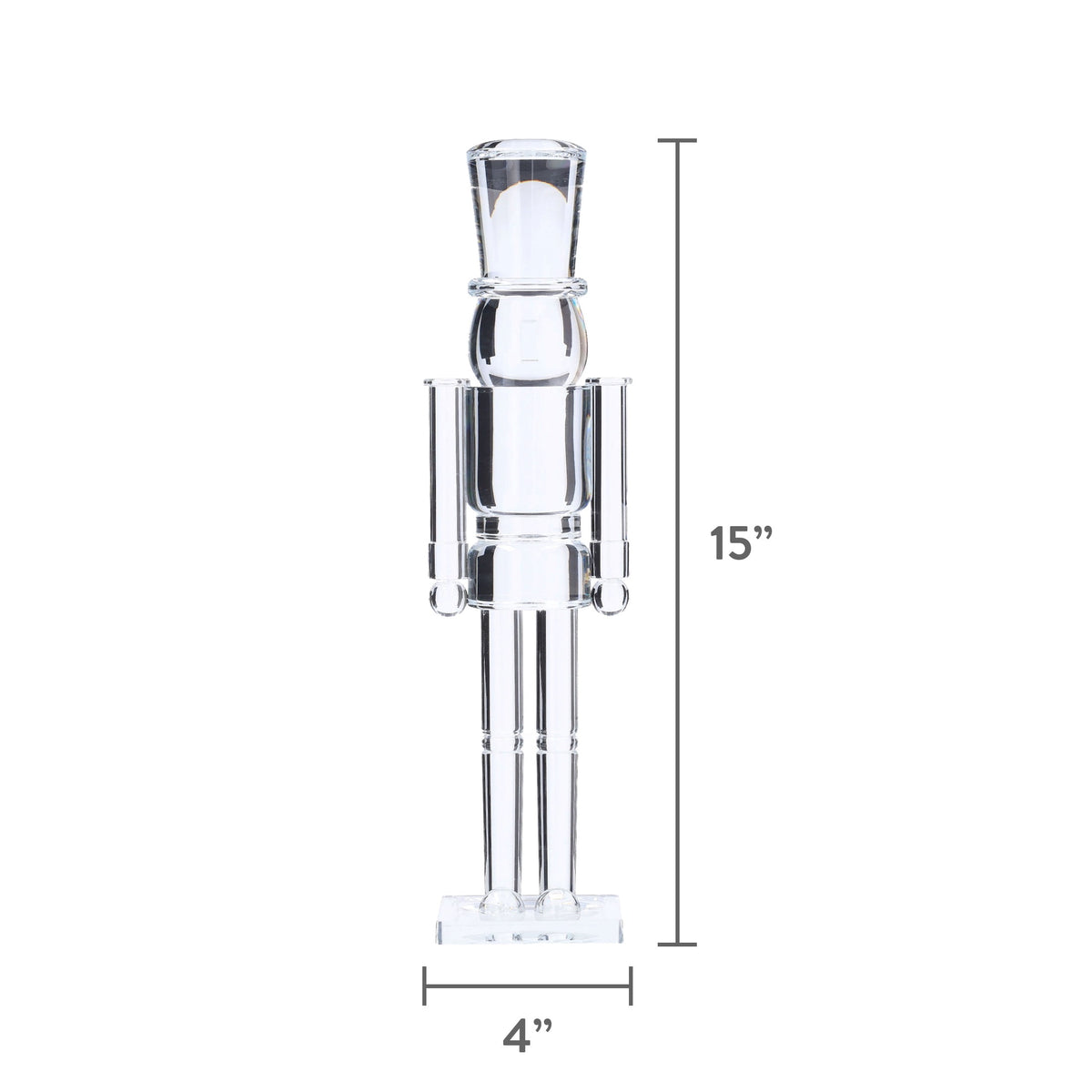 Acrylic Nutcracker Christmas Decoration, Clear, 15", by Holiday Time