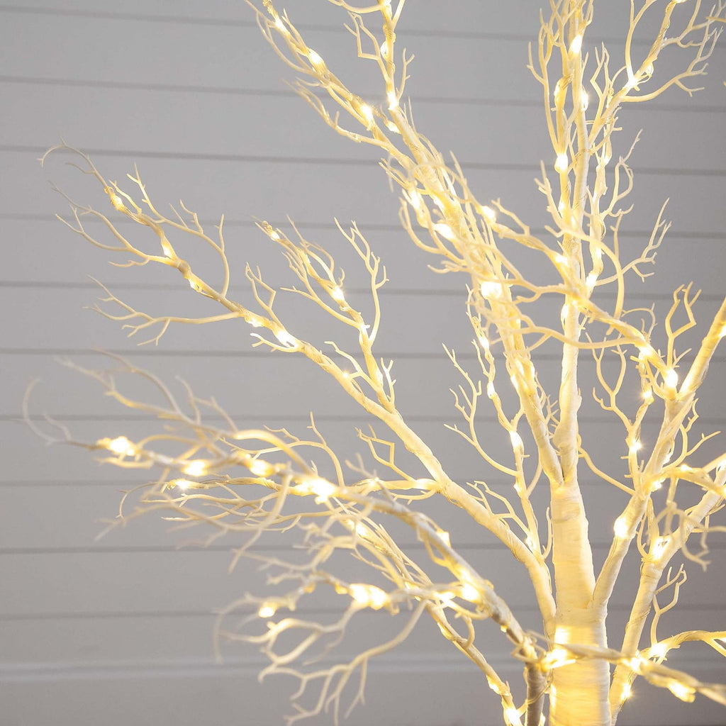 Nearly Natural Pre-Lit Twig Artificial Christmas Tree - 4' - Warm White LED Lights