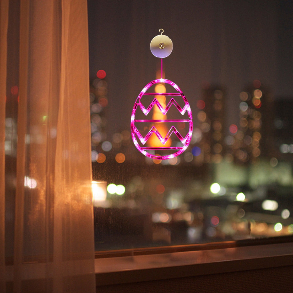 XGFHYJEH Easter Lighted Window Decorations, Easter Egg Lights, Easter Lights, Egg String Lights, Easter Decorations Indoors, Easter Hanging Decoration