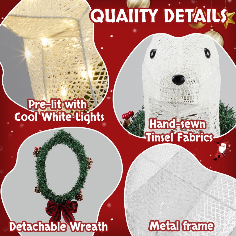 JOY Letter Sign Decoration - Lighted Home Scene Yard Sign Decor with Warm White Light - Indoor Outdoor Christmas Display for Lawn Garden - 47.2in Tall