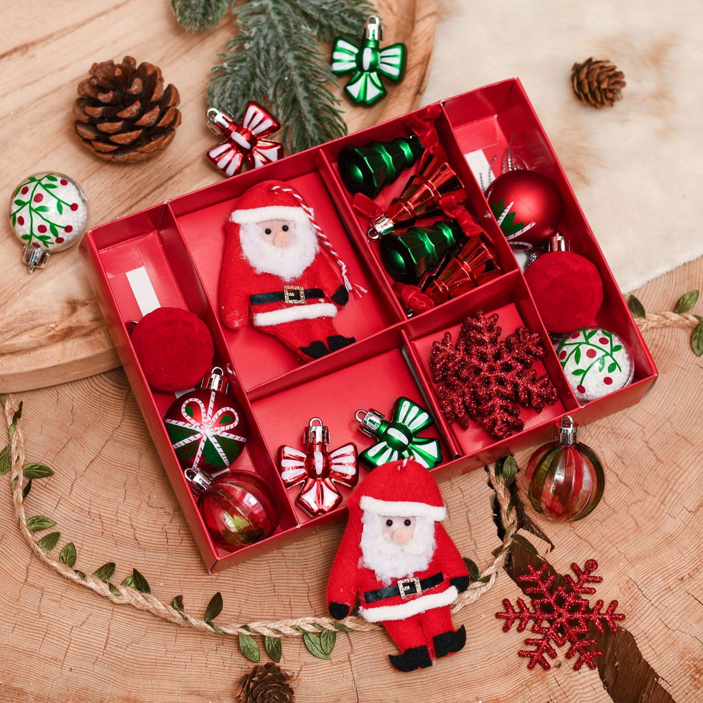 24-Count Red/Green/White Mini Christmas Ornaments, by Holiday Time
