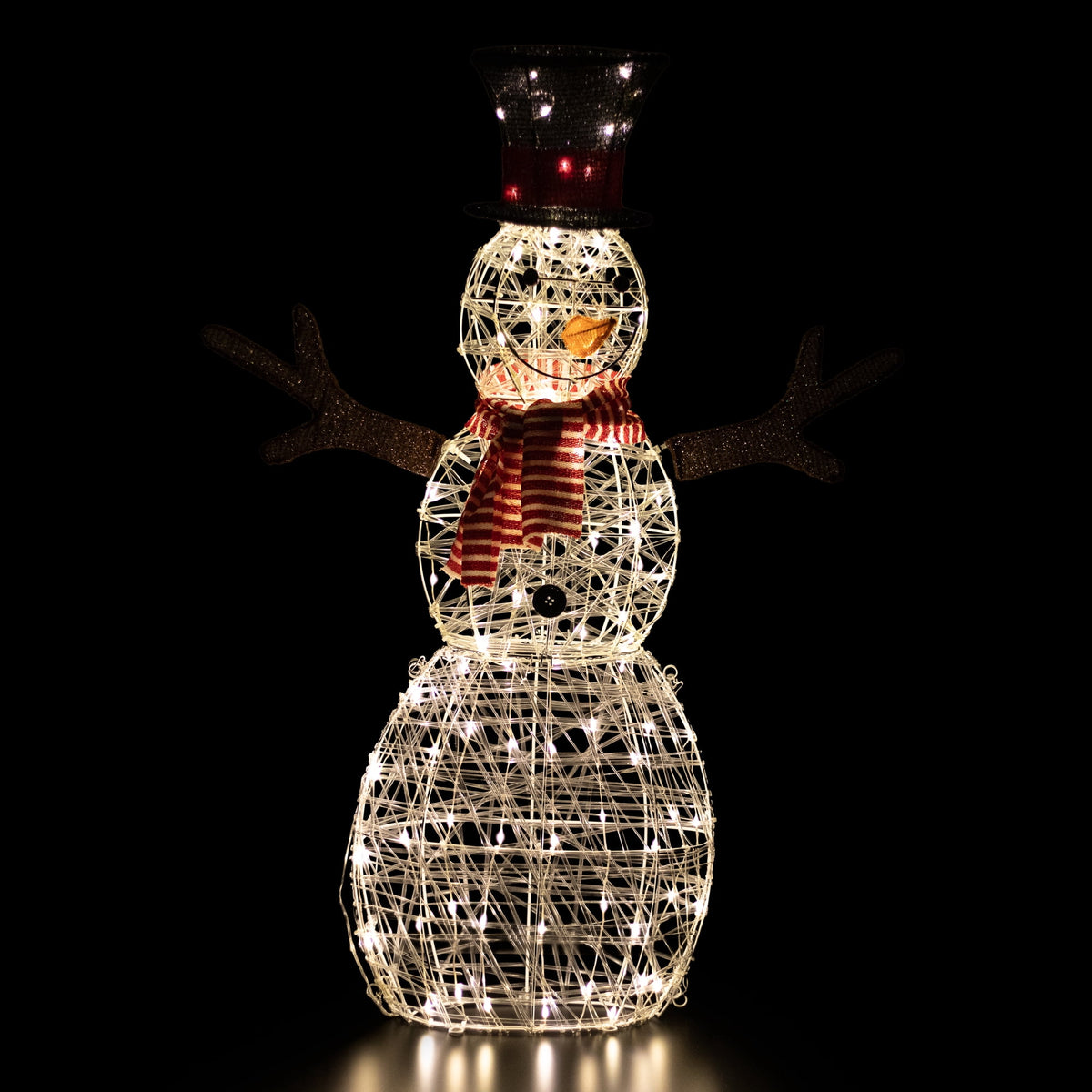 Northlight LED Lighted Snowman with Top Hat and Red Scarf Outdoor Christmas Decoration - 43"