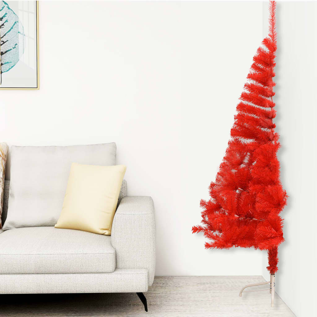 vidaXL Christmas Tree Decoration Artificial Half-Circle Tree with Stand PVC