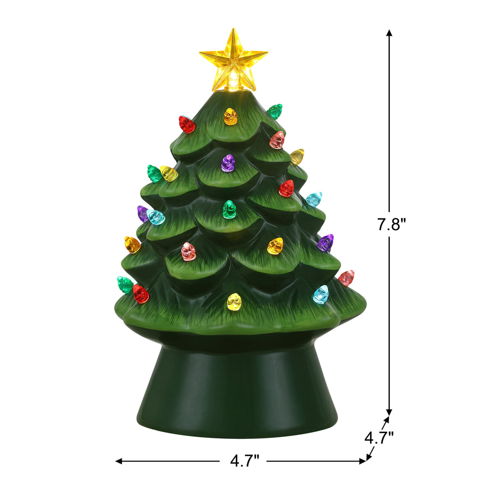 Mr. Christmas 8 in. Nostalgic Ceramic Tree - Green