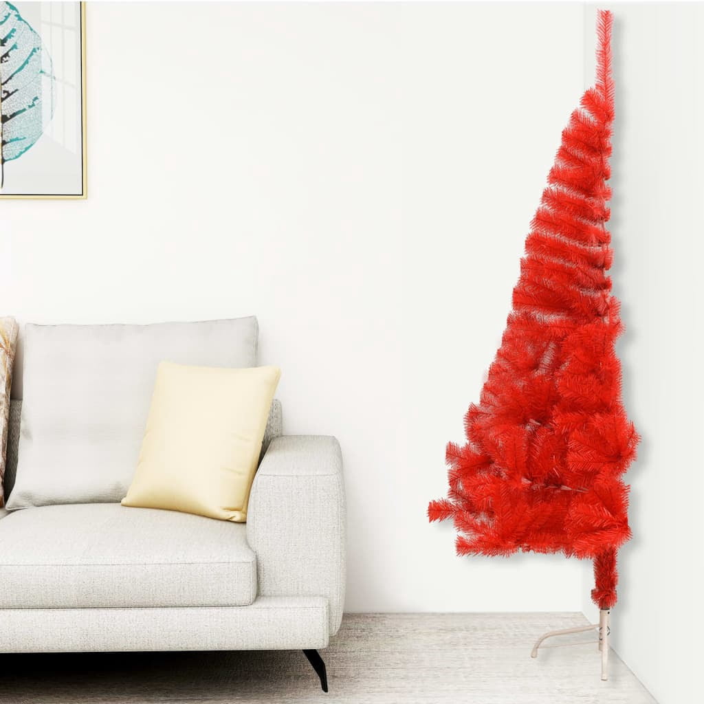 vidaXL Christmas Tree Decoration Artificial Half-Circle Tree with Stand PVC