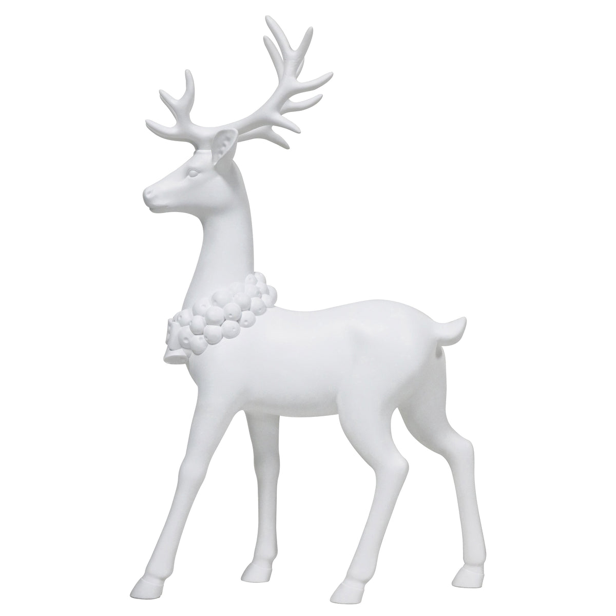Blow Mold Standing Deer Christmas Decoration, White, 17", by Holiday Time