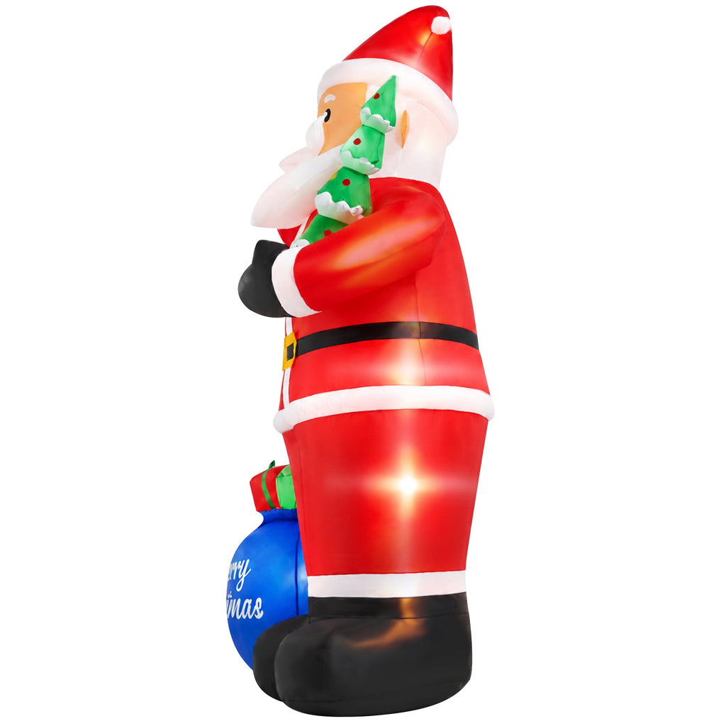 Yexmas 8FT Christmas Inflatable Santa Claus Outdoor Decorations,Blow Up Santa Claus with Gifts Bag, Built-in Brilliant LED Lights Xmas Inflatables Yard Decor