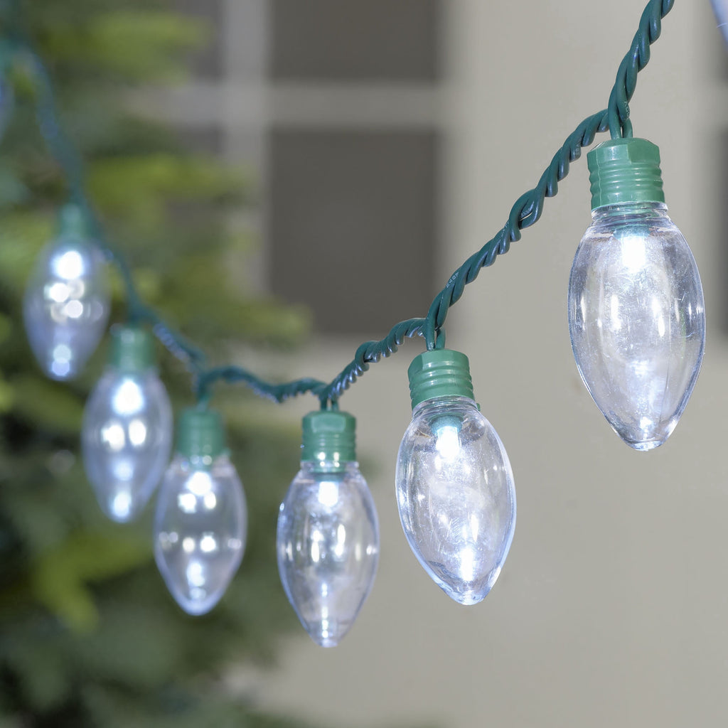 Indoor/Outdoor 100-Count LED Smooth C9 Christmas String Lights, Multicolor, Green Wire, 57', by Holiday Time