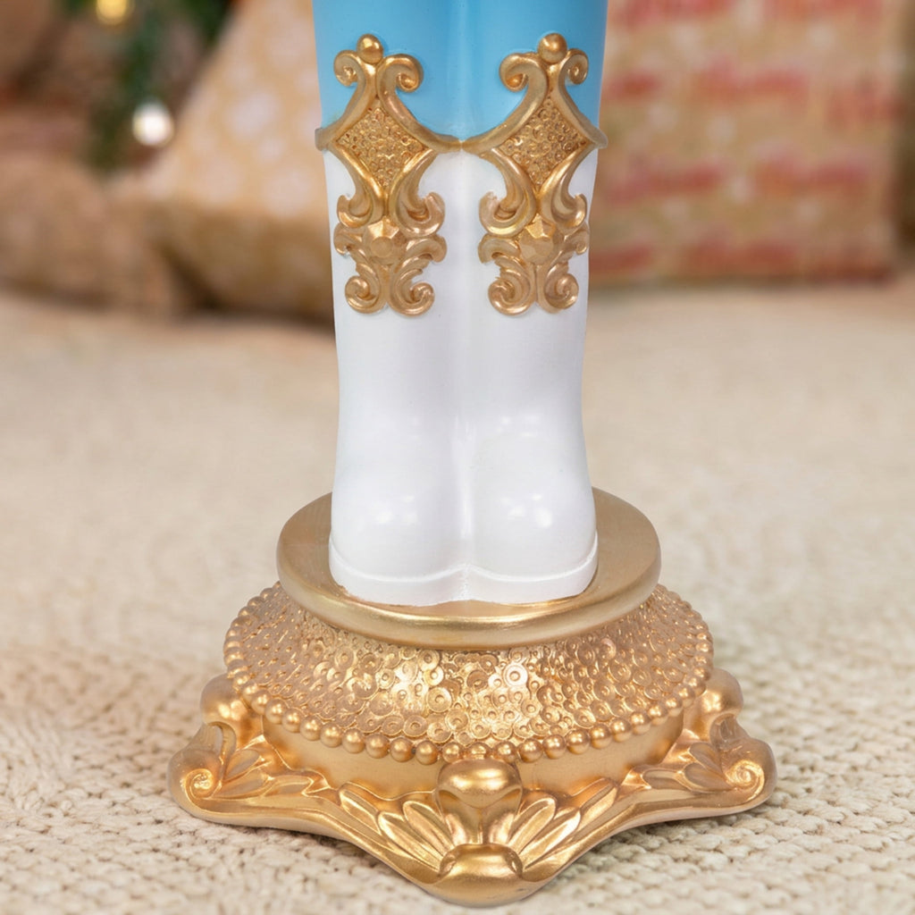 Sunnydaze Pink Polyresin Kenneth the Princely Nutcracker Christmas Statue, 37"
