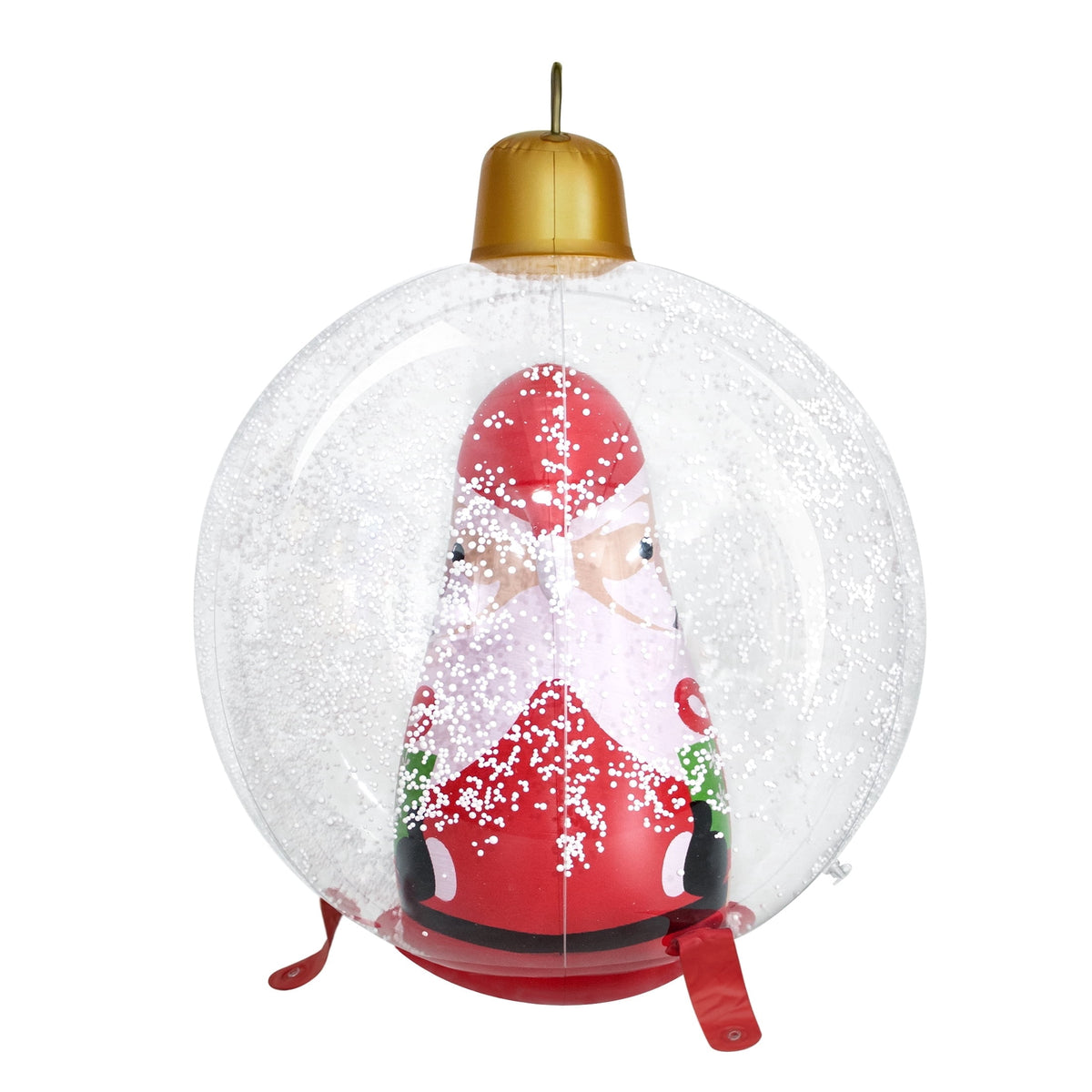 Clear and Red Blow-Up Santa Snowglobe Christmas Yard Inflatable, 29", by Holiday Time