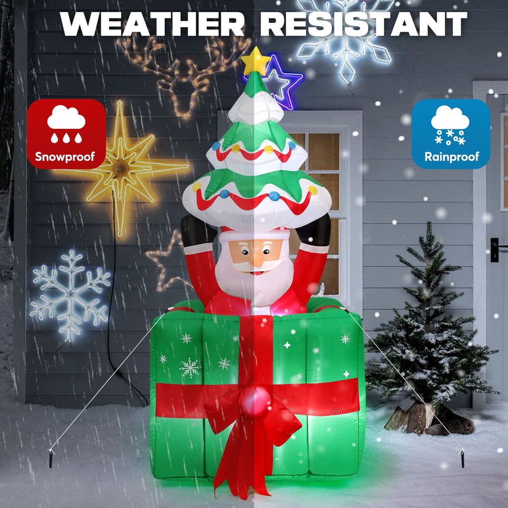 Ayieyill 7FT Inflatables Christmas Outdoor Decoration Cup Gingerbread Man with LED, Outdoor Christmas Decoration