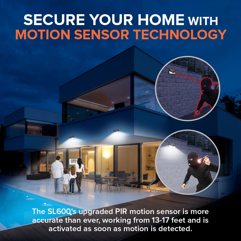 SOLVAO 60 LED Solar Motion Sensor Outdoor Lights - Solar Security Lights (2 Pack)