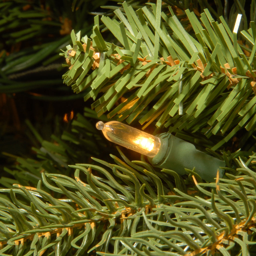 National Tree Company 6.5 ft. Pre-Lit Feel Real® Artificial Pencil Slim Christmas Tree, Jersey Fraser Fir, Green, Clear Lights, Includes Stand