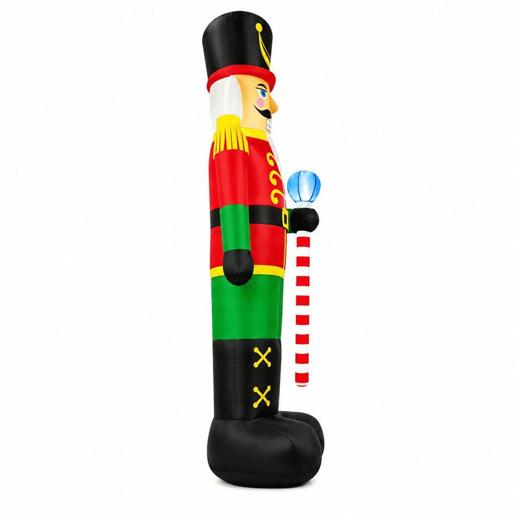 Yexmas 8FT Christmas Inflatable Nutcracker Soldier Blow Up Yard Decor with LED Light for Outdoor Christmas Party ,Garden and Lawn