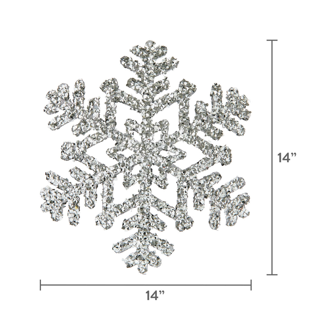 Silver Jumbo Snowflake Christmas Ornament, 14", by Holiday Time