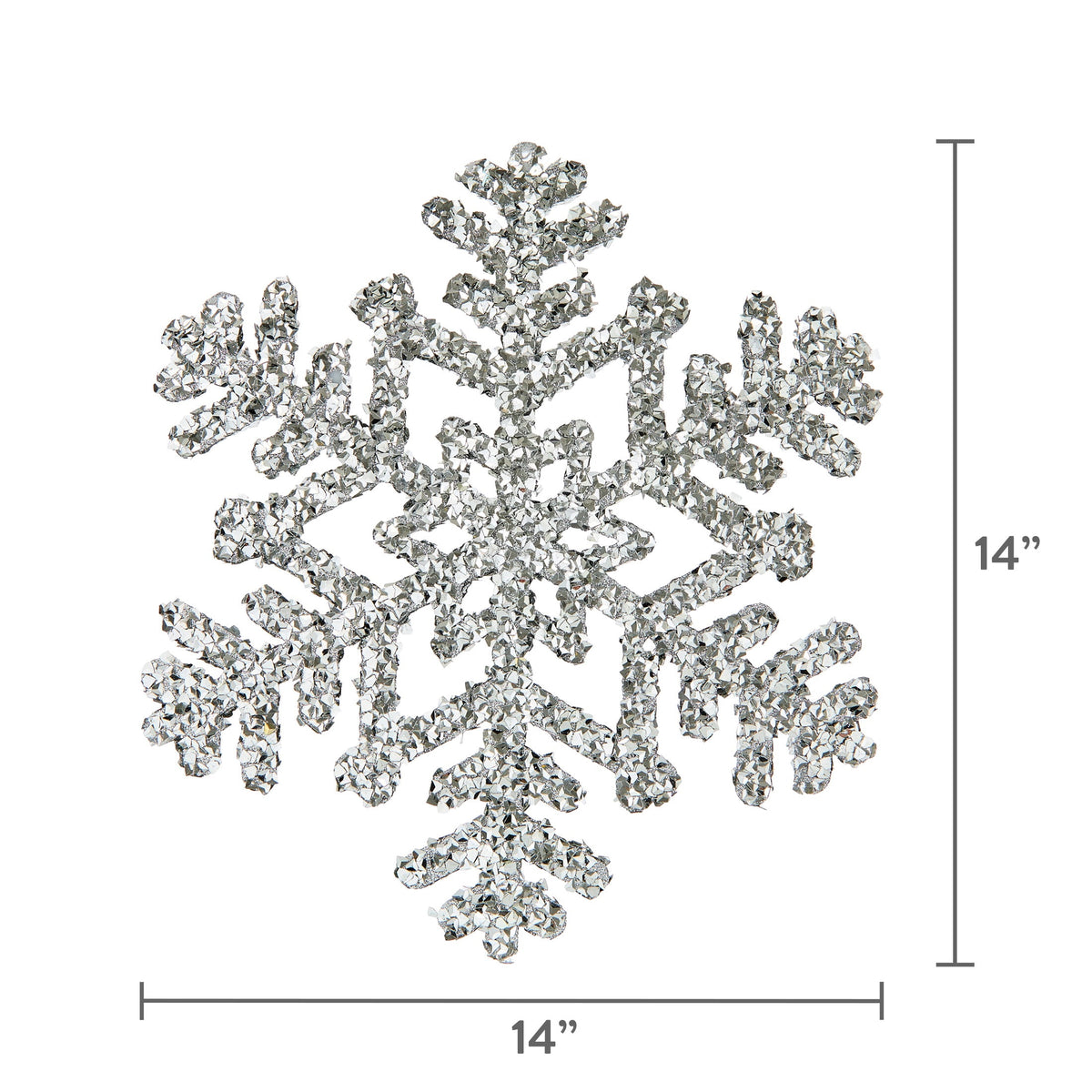 Silver Jumbo Snowflake Christmas Ornament, 14", by Holiday Time