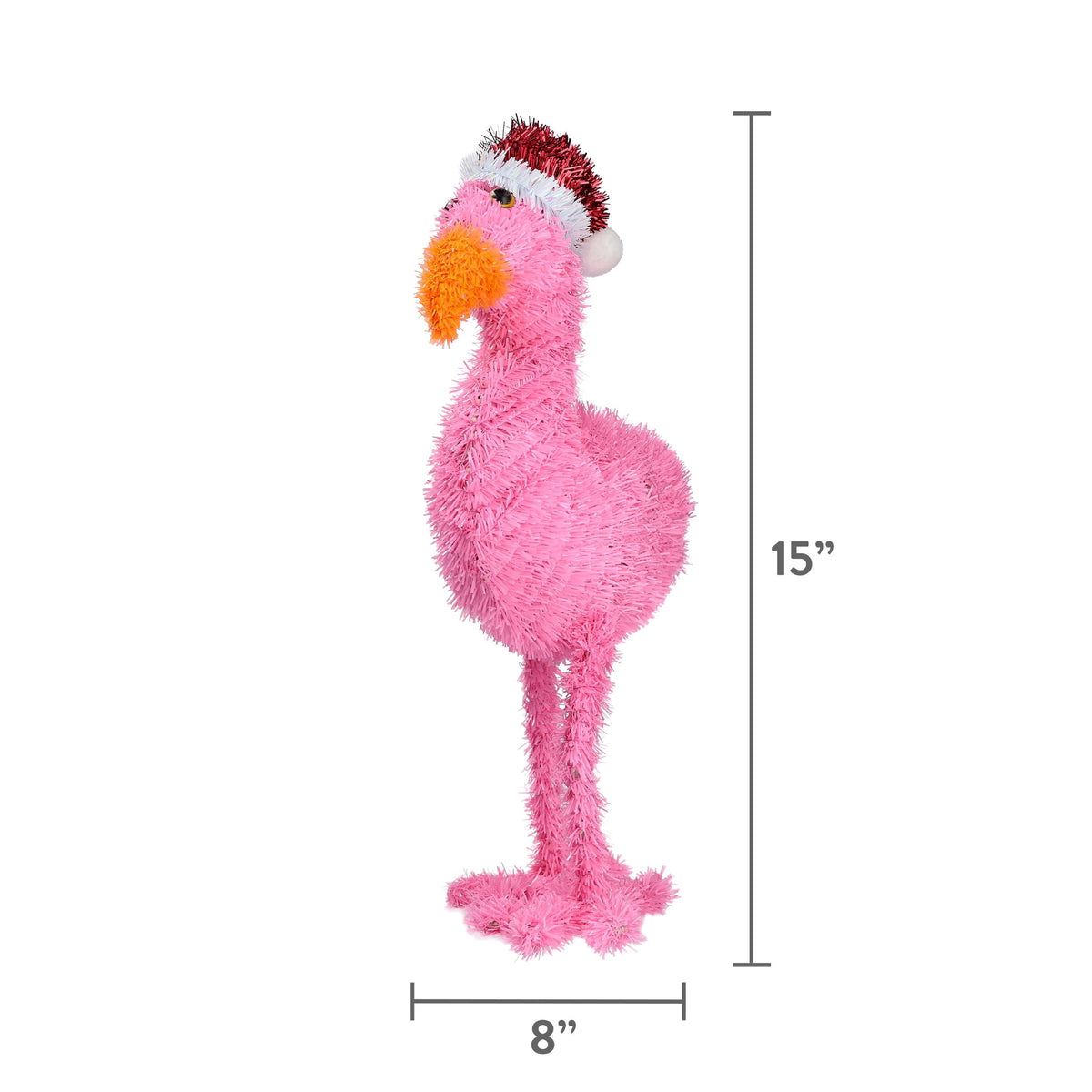 Tinsel Flamingo Christmas Decoration, Pink, 15", by Holiday Time
